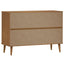 sengebord MOLDE 113x40x80 cm massivt fyrretræ brun