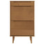 skoskab MOLDE 59,5x35x103 cm massivt fyrretræ brun