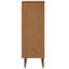 skoskab MOLDE 59,5x35x103 cm massivt fyrretræ brun