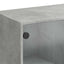 skab med låger 68x37x109 cm konstrueret træ betongrå