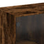 skab med låger 68x37x142 cm konstrueret træ røget egetræsfarve