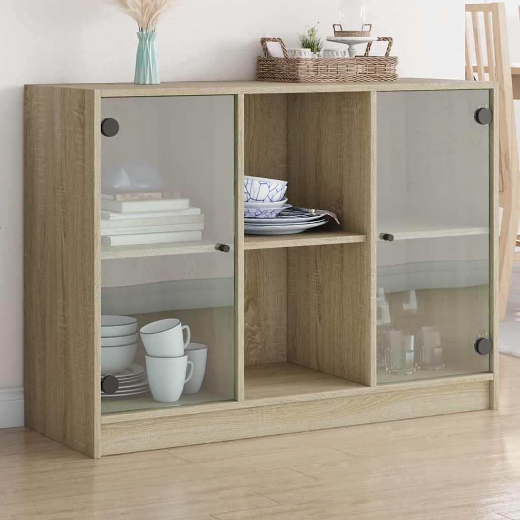 skænk 102x37x75,5 cm konstrueret træ sonoma-eg