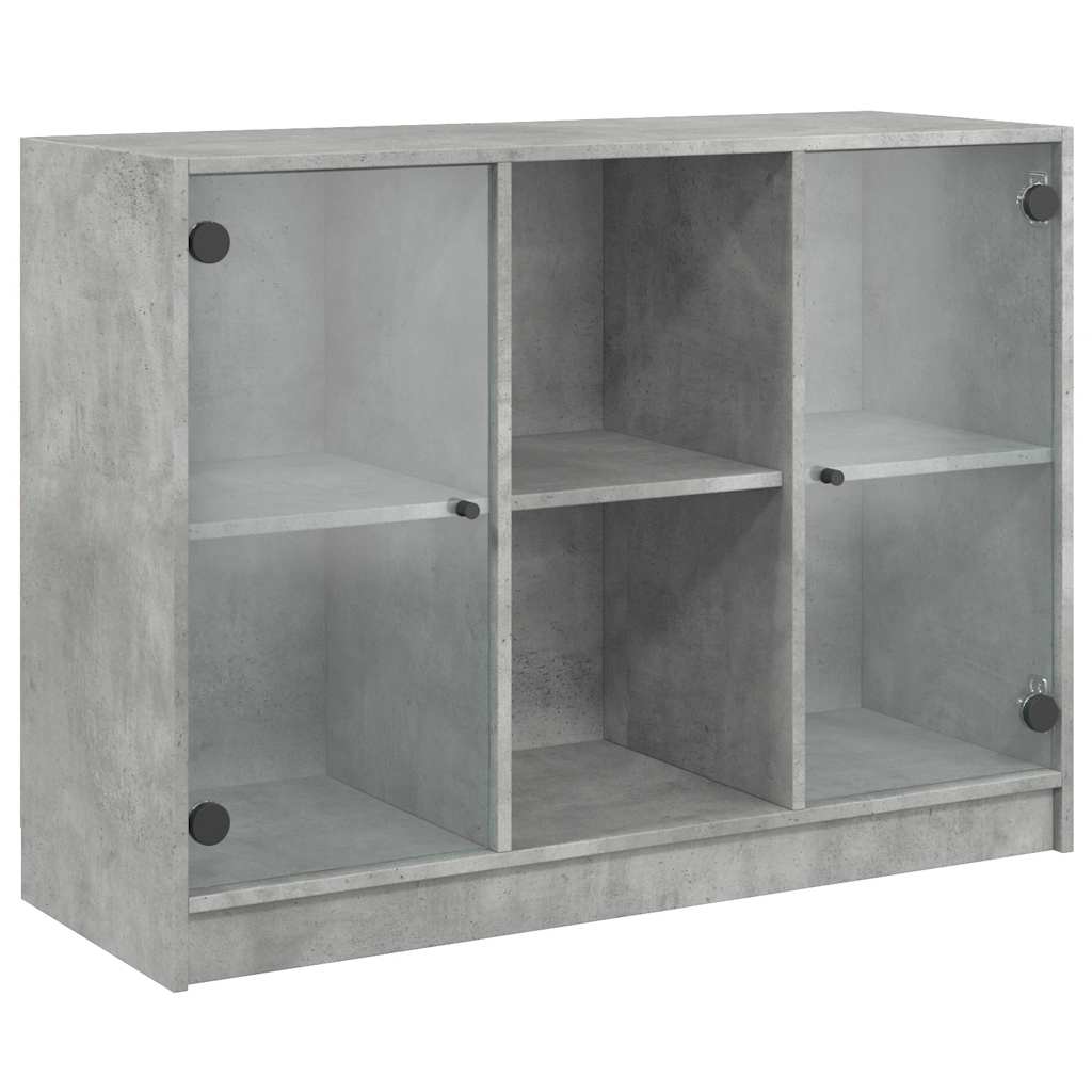 skænk 102x37x75,5 cm konstrueret træ betongrå