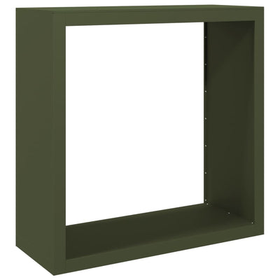 brændestativ 100x40x100 cm stål grøn