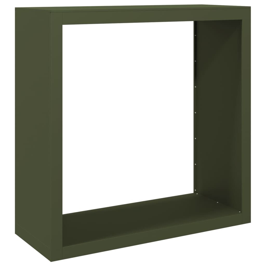 brændestativ 100x40x100 cm stål grøn