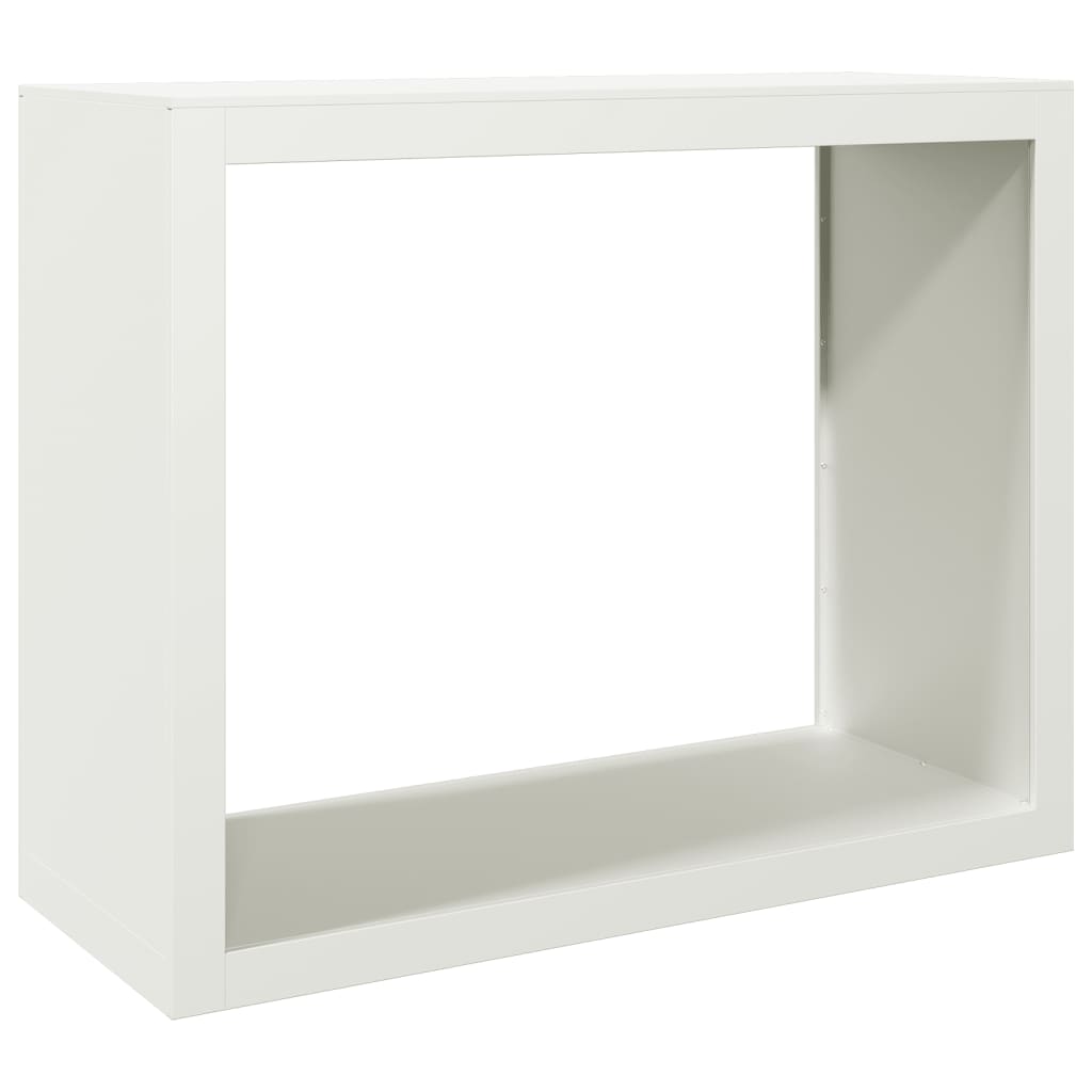 brændestativ 100x40x80 cm stål hvid