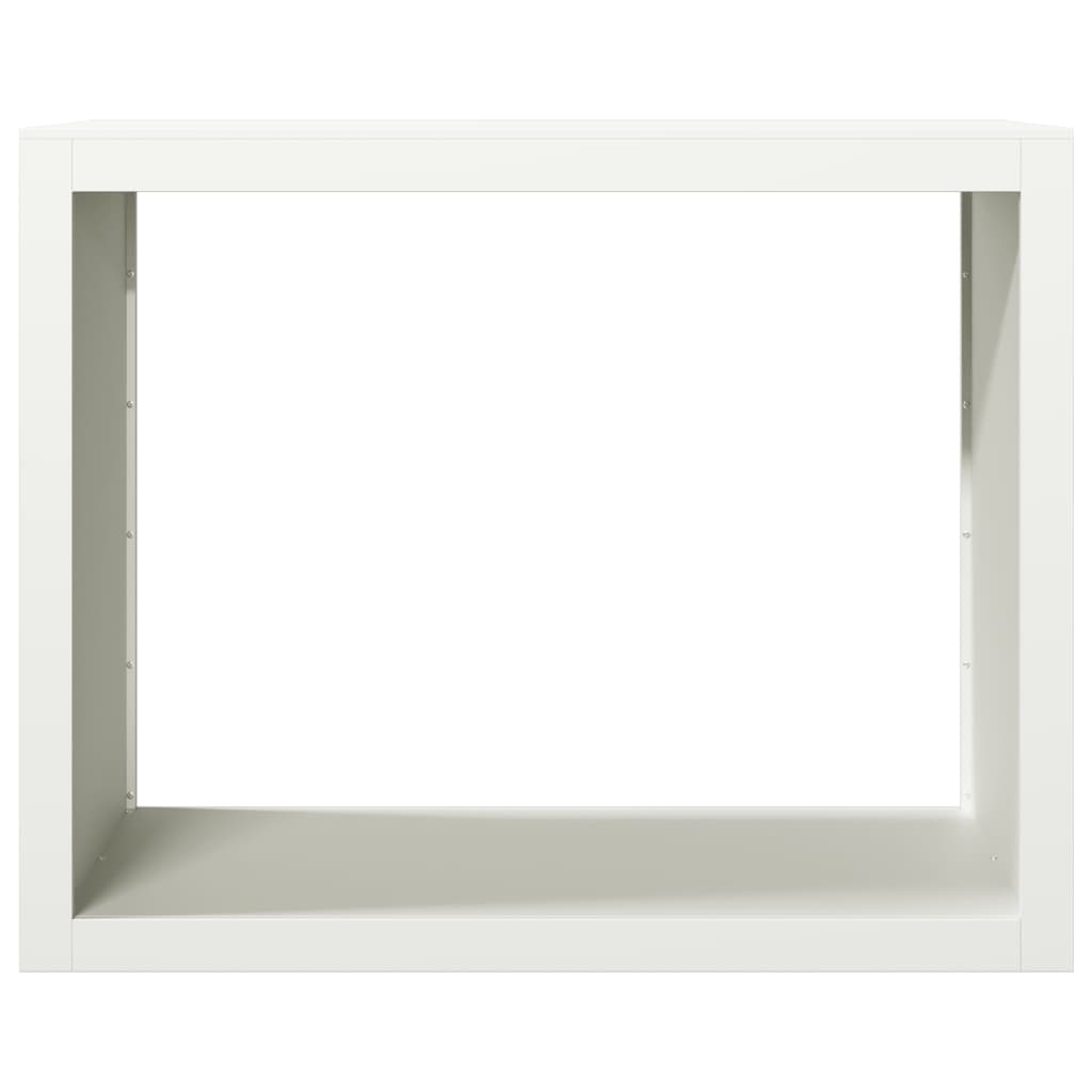 brændestativ 100x40x80 cm stål hvid