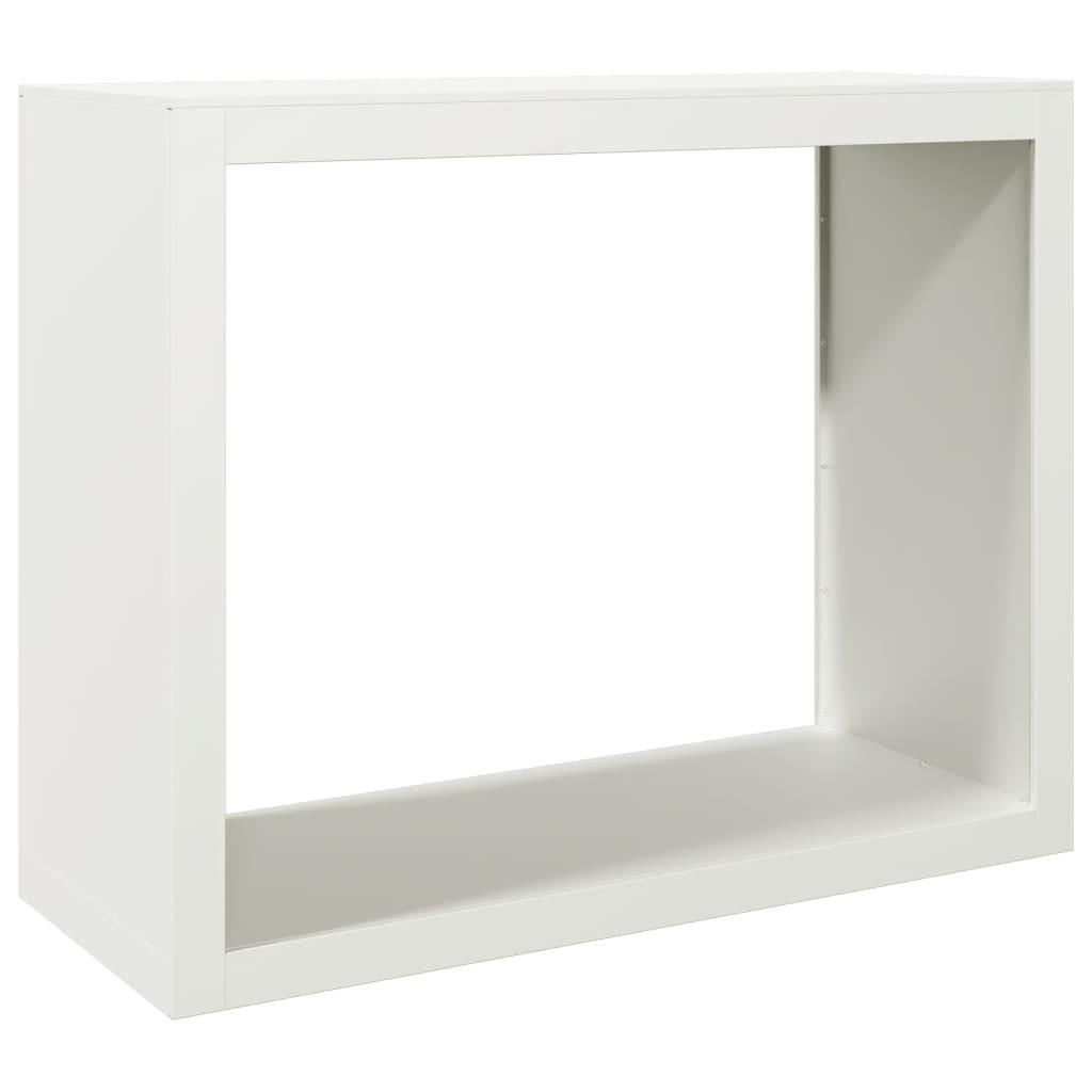 brændestativ 100x40x80 cm stål hvid