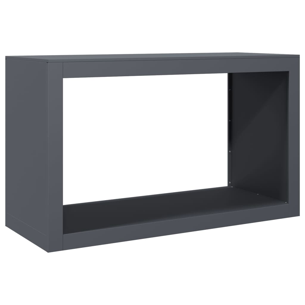 brændestativ 100x40x60 cm stål antracitgrå
