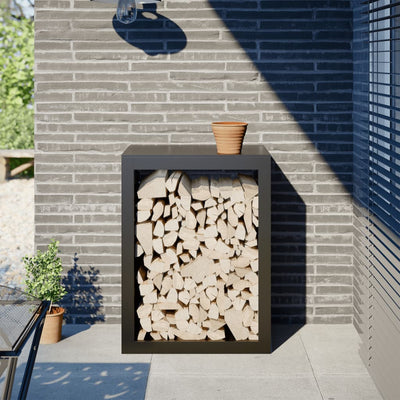 brændestativ 60x40x80 cm stål sort