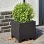 plantekasser 2 stk. 30x30x30 cm stål sort
