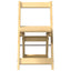 spisebordsstole 4 stk. Corona foldbare massivt fyrretræ brun