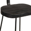 barstole 2 stk. 49x43x88 cm massivt mangotræ sort