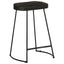 barstole 2 stk. 45x40x62 cm massivt mangotræ sort