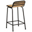 barstole 2 stk. 46x35,5x80 cm massivt ru mangotræ