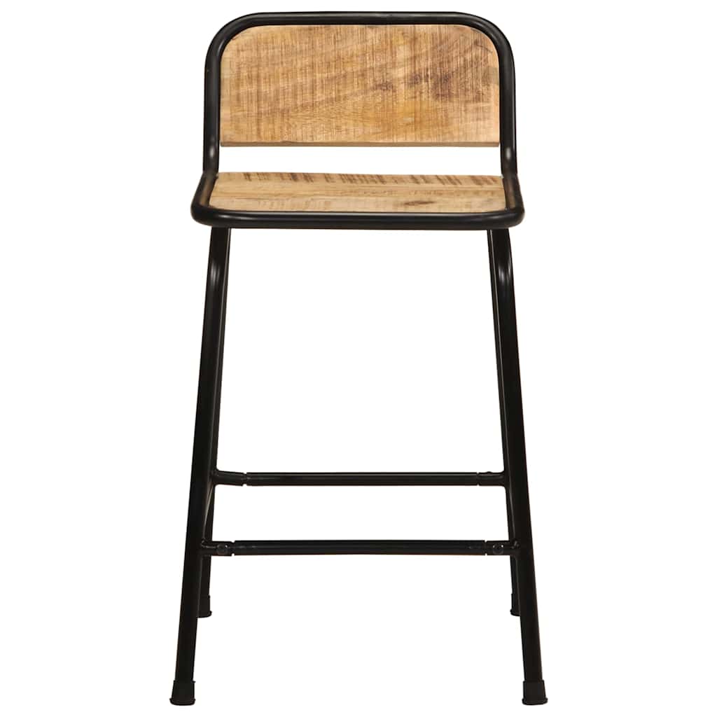 barstole 4 stk. 46x35,5x70 cm massivt ru mangotræ