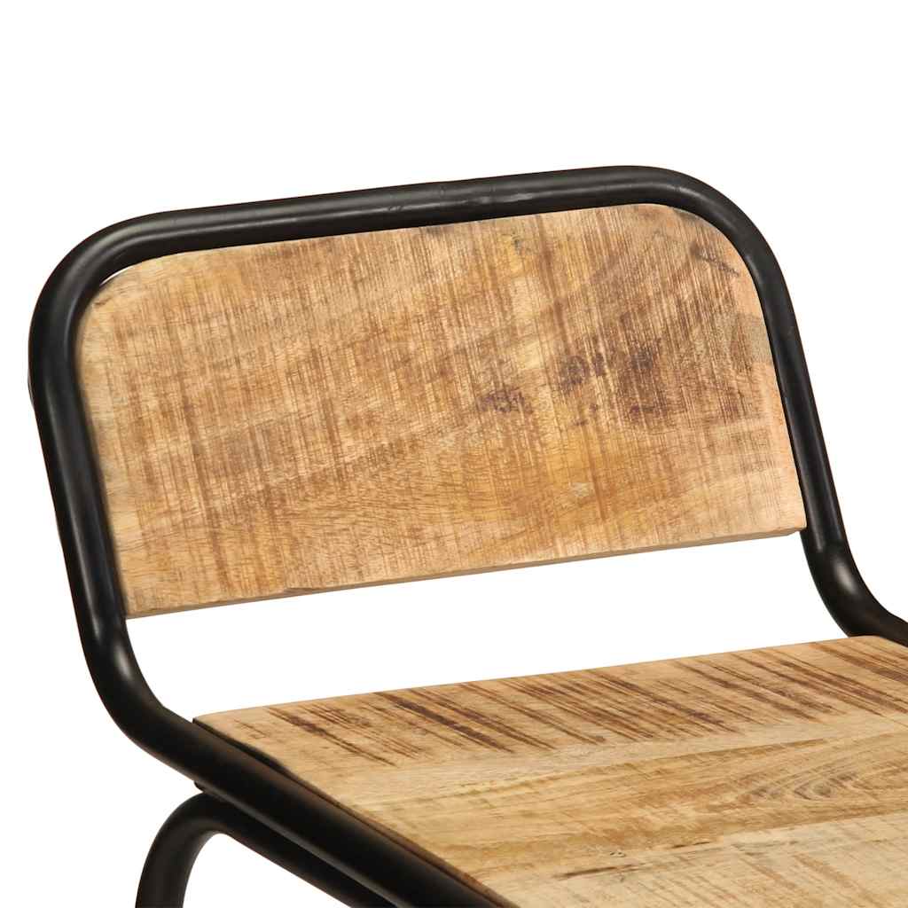 barstole 4 stk. 46x35,5x70 cm massivt ru mangotræ