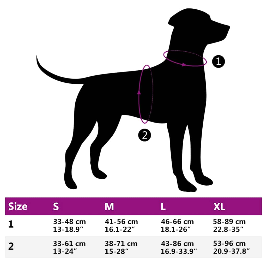 hundesele med refleksstriber str. XL justerbar sort