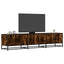 tv-bord 180x35x41 cm konstrueret træ røget egetræsfarve