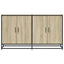 skænk 134x35x76 cm konstrueret træ sonoma-eg