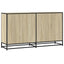skænk 134x35x76 cm konstrueret træ sonoma-eg