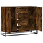 skænk 92x35x76 cm konstrueret træ røget egetræsfarve