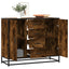 skænk 92x35x76 cm konstrueret træ røget egetræsfarve