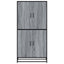 skab 68x35x139 cm konstrueret træ grå sonoma-eg