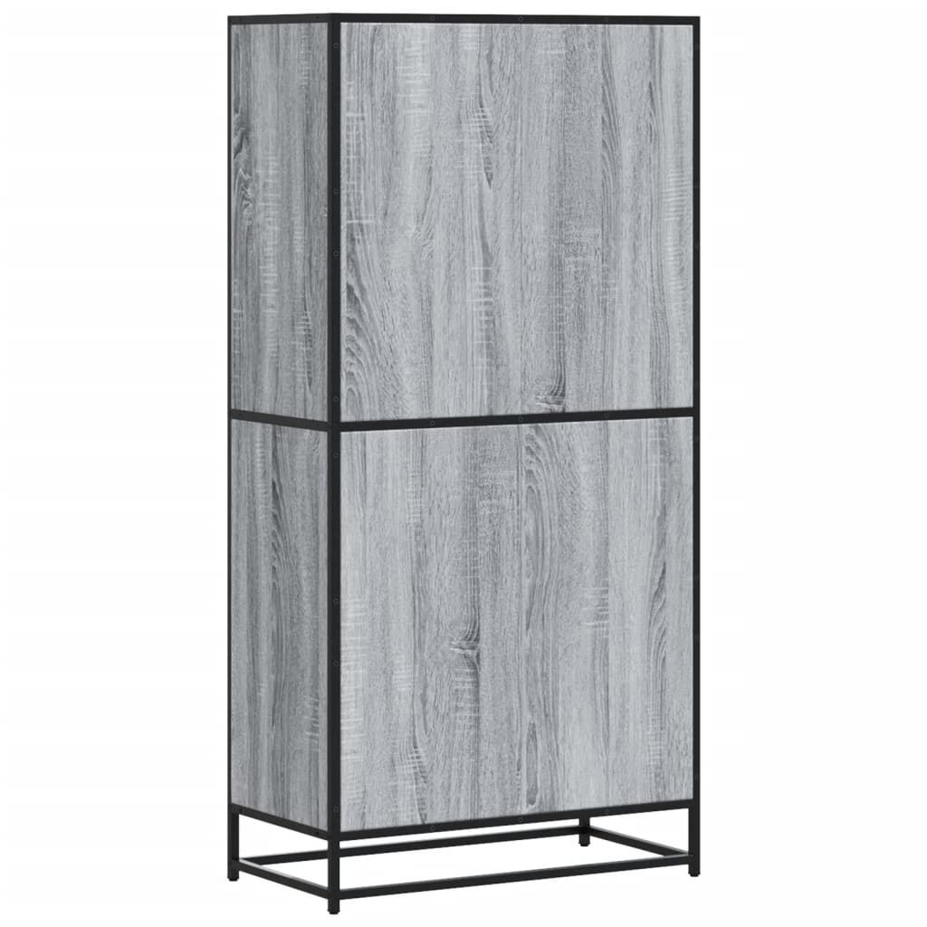 skab 68x35x139 cm konstrueret træ grå sonoma-eg