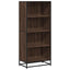 bogreol 60x35x139 cm konstrueret træ brun egetræsfarve