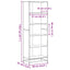 bogreol 60x35x170,5 cm konstrueret træ sonoma-eg