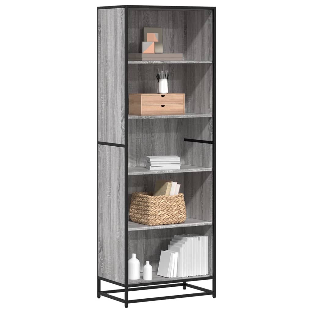 Bogreol 60X35X170,5 Cm Konstrueret Træ Grå Sonoma-Eg - 60 cm / 170.5 cm