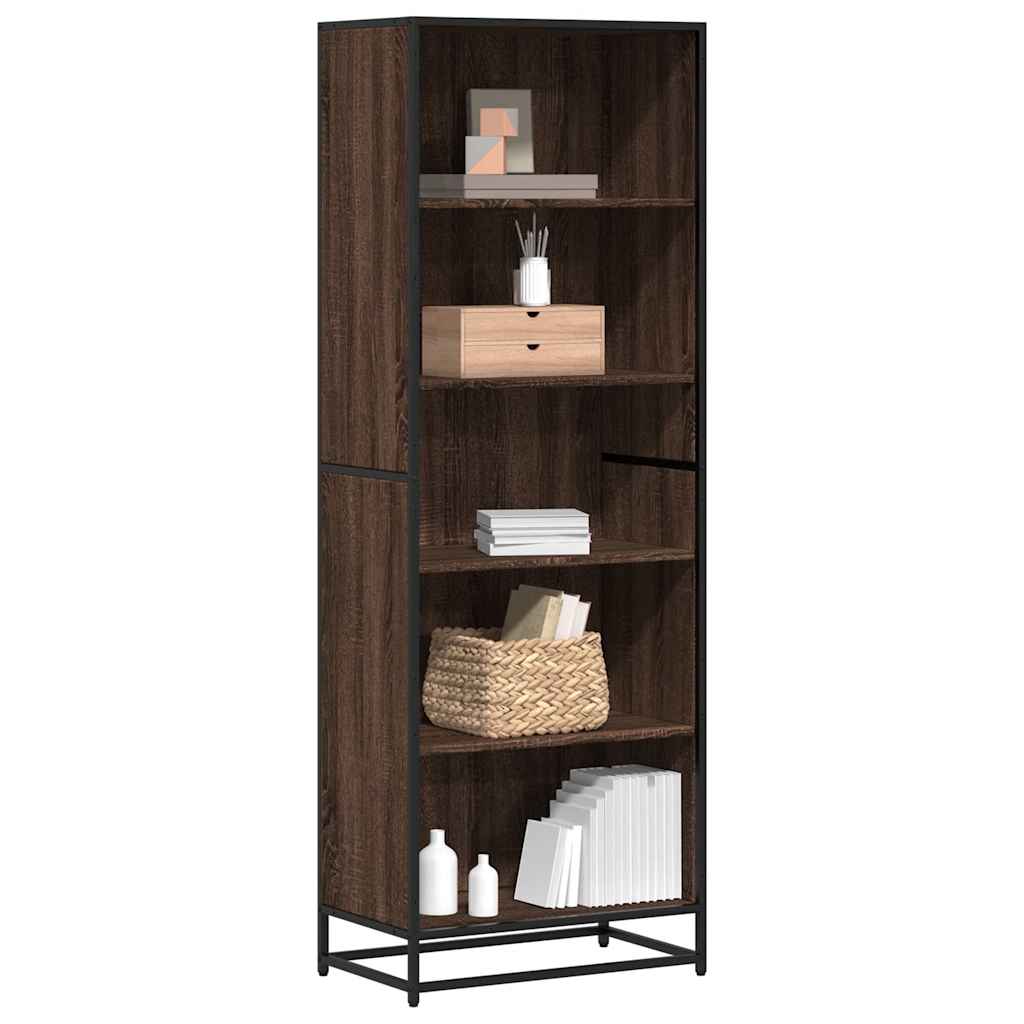 Bogreol 60X35X170,5 Cm Konstrueret Træ Etræsfarve Brun Eg - 60 cm / 170.5 cm