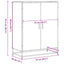 skoskab 75x38x97,5 cm konstrueret træ og metal røget egetræ