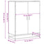 skoskab 75x38x97,5 cm konstrueret træ og metal brun egetræ