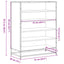 skoskab 75x38x97,5 cm konstrueret træ og metal sonoma-eg