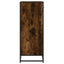 skoskab 75x38x97,5 cm konstrueret træ og metal røget egetræ