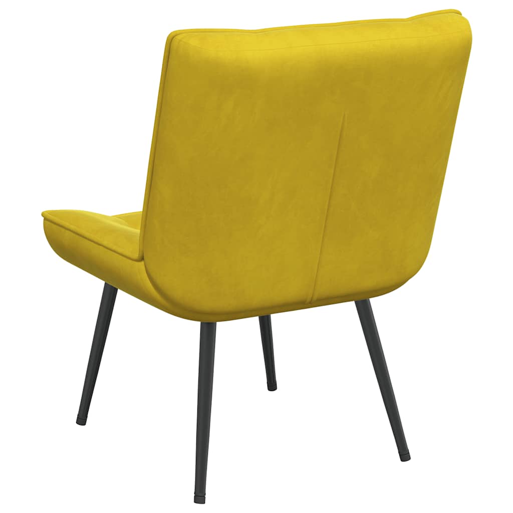 lænestol 64x74x84 cm fløjl gul
