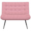 bænk 110x74x84 cm velour lyserød