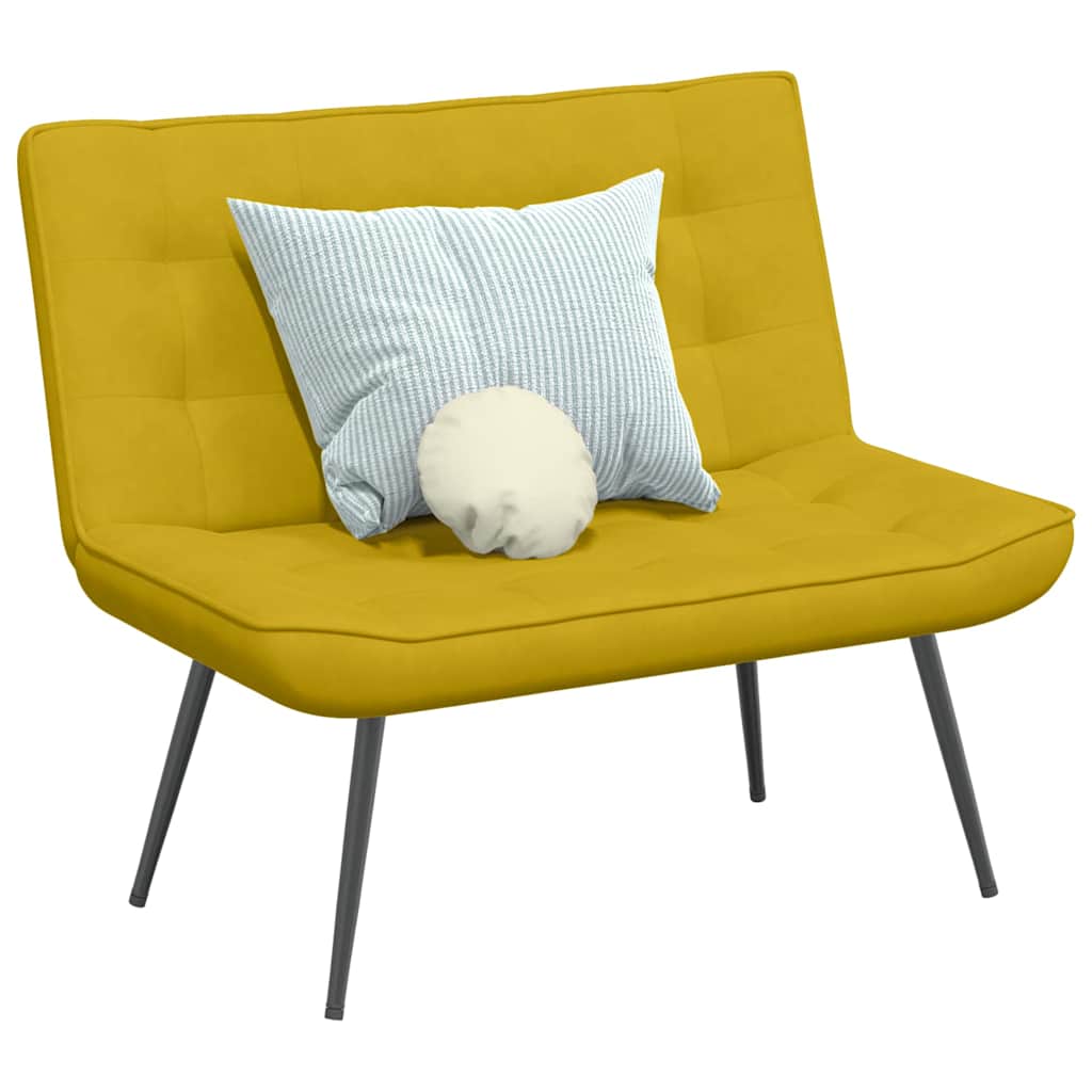 bænk 110x74x84 cm velour gul
