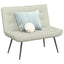 bænk 110x74x84 cm velour cremefarvet