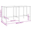 barbord 200x100x110 cm pulverlakeret stål sort