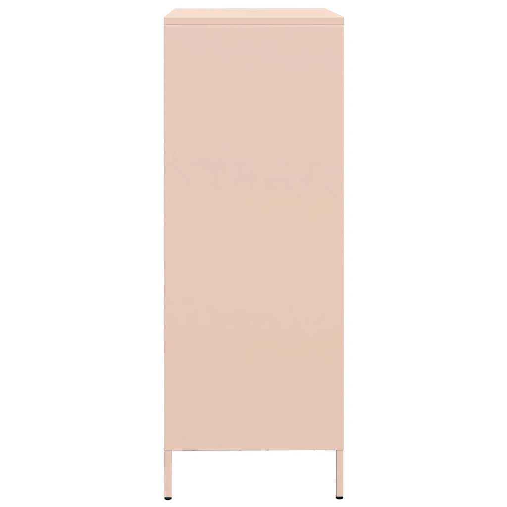 skab 68x39x101,5 cm stål lyserød