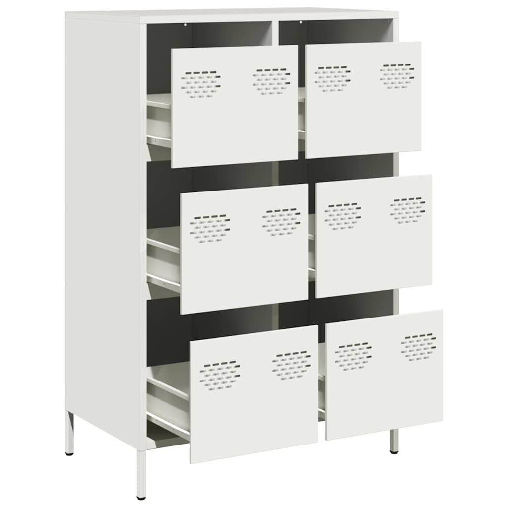 skab 68x39x101,5 cm stål hvid