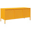 tv-bord 101,5x39x43,5 cm koldvalset stål sennepsgul