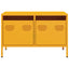 tv-bord 68x39x43,5 cm koldvalset stål sennepsgul