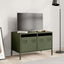 tv-bord 68x39x43,5 cm koldvalset stål olivengrøn