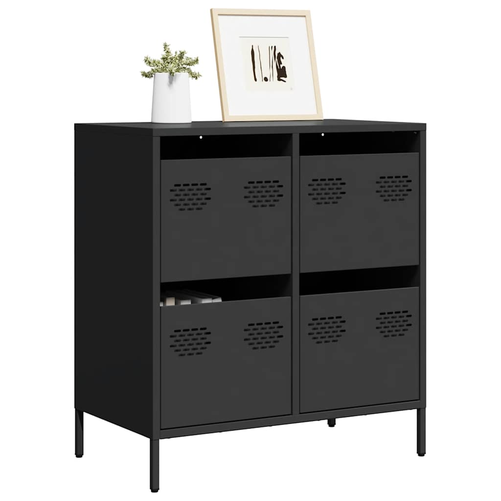 skænk 68x39x73,5 cm koldvalset stål sort