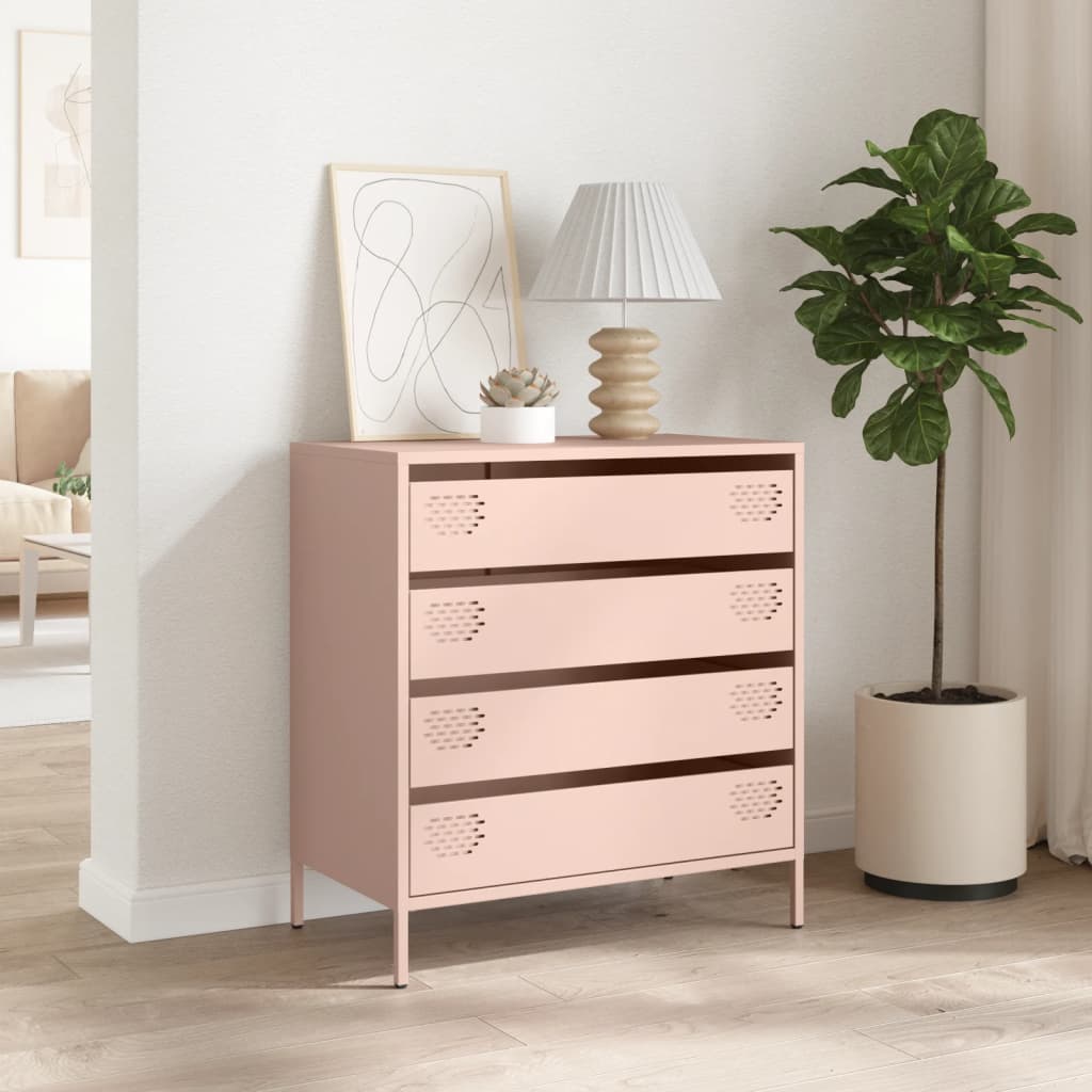 skab 68x39x73,5 cm koldvalset stål lyserød