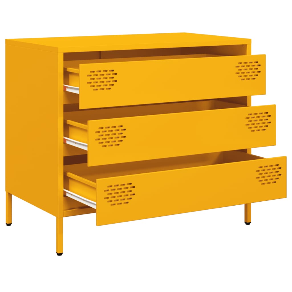 skab 68x39x58,5 cm koldvalset stål sennepsgul